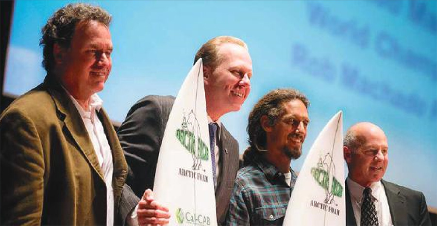 presenting biodegradable surfboards